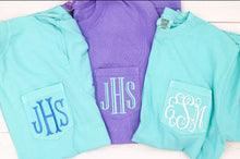 Load image into Gallery viewer, Fundraiser for Briar - Monogram Pocket Comfort Colors TShirt
